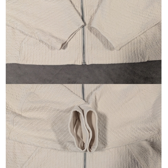 Lululemon Textured Crop Sweatshirt Oversized Jacket Neutral XL/XXL - Picture 12 of 16